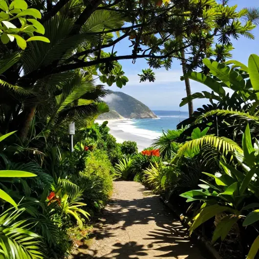 Descubra a Entrada da trilha Praia dos Amores
